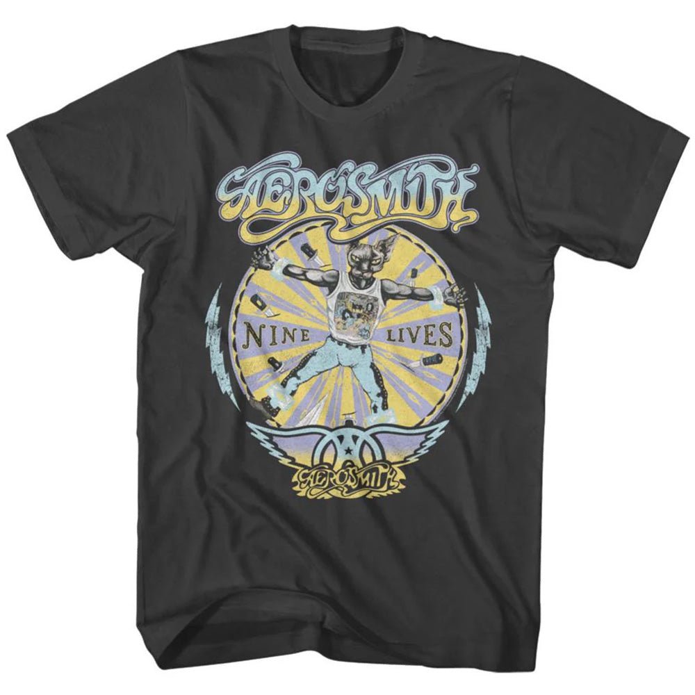 AEROSMITH エアロスミス (結成 55周年 ) - NINE LIVES RECOLOR / Tシャツ / メンズ - PGS